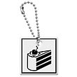 Portal Cake Level Sign Key Cap Key Chain